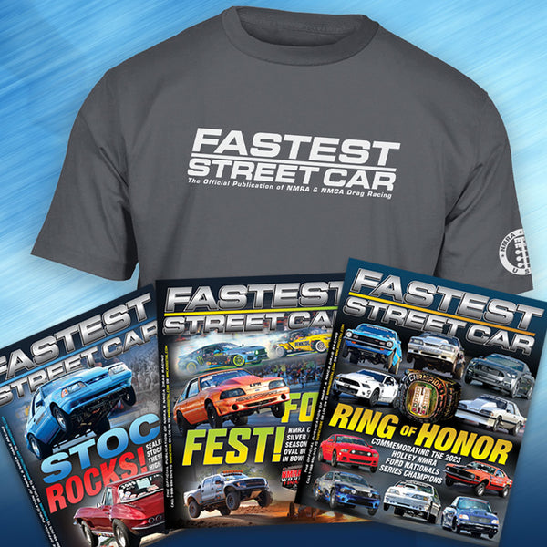 Fastest Street Car Magazine Subscription (12 Issues) <br>& FSC T-Shirt